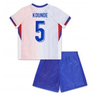 Maglia Calcio Francia Jules Kounde #5 Seconda Divisa Bambino Europei 2024 Manica Corta (+ pantaloncini)